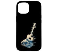Carcasa para iPhone 15 Guitarra Wave Art Japonés Cool Hombres Mujeres Motivo Amante De La M