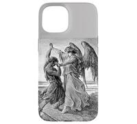 Carcasa para iPhone 15 Gustave Dore Jacob luchando con el ángel 1855