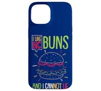 Carcasa para iPhone 15 Hamburguesa Me Gustan los Bollos Grandes y no me Puede gustar Funny Burger