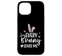 Carcasa para iPhone 15 Happy Easter Every Bunny Sign Every Bunny Loves Me Chicks
