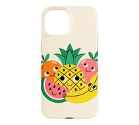 Carcasa para iPhone 15 Happy Fruit Friends Cute Colorful Design