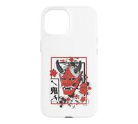 Carcasa para iPhone 15 Harajuku Japanese Aesthetic Red Oni Demon Mask