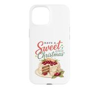 Carcasa para iPhone 15 Have A Sweet Christmas Retro Cherry Cake Baking Lover