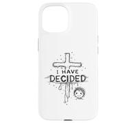 Carcasa para iPhone 15 He decidido Cristiano con fe Bautista Cruzada
