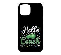Carcasa para iPhone 15 Hello Coach Silbato Plaid Sports Mentor Design
