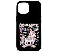 Carcasa para iPhone 15 Hermana Mayor de Only Child 2026, Unicornio, arcoíris, Lindo
