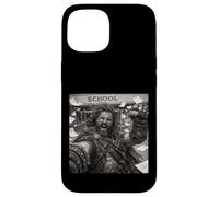 Carcasa para iPhone 15 Highlander Último Día De Escuela Vacaciones De Verano Divertido Selfie