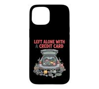 Carcasa para iPhone 15 Home Gym Left Alone with A Credit Card Funny Hobby