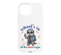 Carcasa para iPhone 15 Honey Badger Volver a la Escuela Vibra Escuelas En Deja Que Comience el Caos