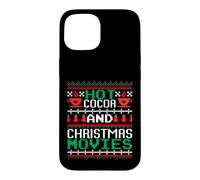 Carcasa para iPhone 15 Hot Cocoa and Christmas Movies Ugly Sweater Winter Art
