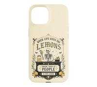 Carcasa para iPhone 15 Humor Oscuro gótico limón Cita Esqueleto Mercado Estado de ánimo