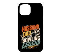 Carcasa para iPhone 15 Husband Dad Bowling Legend Funny Bowler Father
