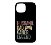 Carcasa para iPhone 15 Husband Dad Gamer Legend Funny Gaming Dad Retro