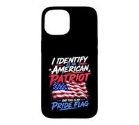Carcasa para iPhone 15 I Identify As An American Patriot and This Is My Pride Flag