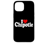 Carcasa para iPhone 15 I Love Heart Chipotle Humo Pimienta JAPALAPENO Chili