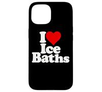 Carcasa para iPhone 15 I Love Heart Ice BAÑOS Cold TUBS