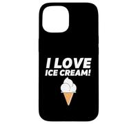 Carcasa para iPhone 15 I Love Ice Cream Party Outfit Vanilla Soft Serve Gelato Cone