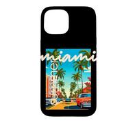 Carcasa para iPhone 15 I Love Miami, Colorful Miami Illustration Graphic Design