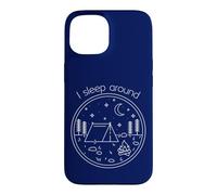 Carcasa para iPhone 15 I Sleep Around Funny Minimalistic Art Camping & Hiking