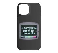 Carcasa para iPhone 15 I Survived The Age of 56k Connection: Funny Dial-Up PC Humor