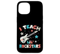 Carcasa para iPhone 15 I Teach Lil' Rockstars, Profesor de música Rock, Banda de Guitarra