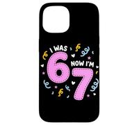 Carcasa para iPhone 15 I Was 6 Now I'm 7 Funny 7th Birthday Girl Party