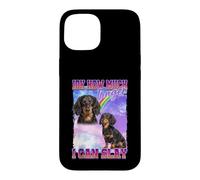 Carcasa para iPhone 15 IDK How Much Longer Slay Black Long Haired Dachshund Lover