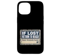 Carcasa para iPhone 15 If Lost Return To Beach Coastal Crab Sign