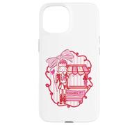 Carcasa para iPhone 15 Ilustración de Cabina de Soldado de corazón Dulce con Cinta y Caramelo