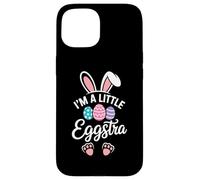Carcasa para iPhone 15 I'm A Little Eggstra Funny Easter Bunny Kids Toddler