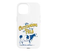 Carcasa para iPhone 15 I'm Outstanding In My Field Cow Pun for Farmers Dad Joke