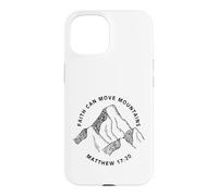 Carcasa para iPhone 15 Impresión Frontal y Trasera La fe Cristiana Puede Mover montañas