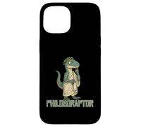 Carcasa para iPhone 15 Impresión humorística de Philosoraptor Logic Thinker Dinosaur Meme
