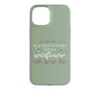 Carcasa para iPhone 15 In a Field of Roses She is a Wildflower Hummingbird Flower