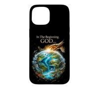 Carcasa para iPhone 15 In The Beginning God... Earth Genesis 1:1 Bible Verse Nature
