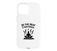 Carcasa para iPhone 15 In The Heat I Find Peace Sauna de Barril Loyly Steam Sweat