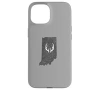 Carcasa para iPhone 15 Indiana IN Deer Hunting Shed Antlers Design