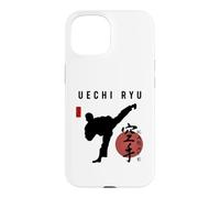 Carcasa para iPhone 15 Instructor de Karate Uechi Ryu. Fuente de caligrafía Kanji Japonesa
