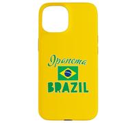 Carcasa para iPhone 15 Ipanema Beach Rio con Bandera de Brasil