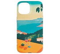 Carcasa para iPhone 15 Italian Village Cocktail by The Sea Amalfi Summer Art