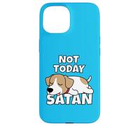Carcasa para iPhone 15 Jack Russell Terrier Perro Perezoso Not Today Satan