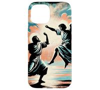 Carcasa para iPhone 15 Jacob luchando con el ángel: una Escena bíblica inspiradora Que empodera