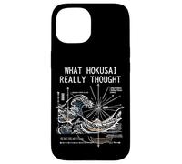Carcasa para iPhone 15 Japón Gran Ola Física Hokusai Agua Movimiento Matemáticas Ciencia