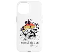 Carcasa para iPhone 15 Jekyll Island Georgia Sea Turtle Preserve 70s Estilo Retro