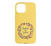 Carcasa para iPhone 15 Jesús es Amor Divertido Cristiano contemporáneo con Corona