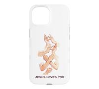 Carcasa para iPhone 15 Jesus Loves You - American Sign Language Watercolor