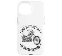 Carcasa para iPhone 15 Jinete de Motocicleta Una Motocicleta Nunca es Suficiente