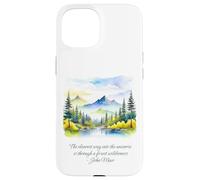 Carcasa para iPhone 15 John Muir Cita El Camino más Claro en el Bosque del Universo