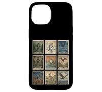 Carcasa para iPhone 15 Juego de Sellos Cryptid Bigfoot Yeti Mothman Legendary Creatures