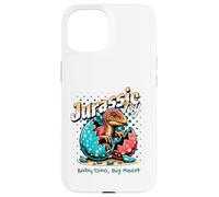 Carcasa para iPhone 15 Jurassic Joy Baby Dinosaur Big Heart Cute Dino Art